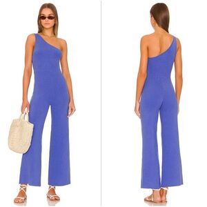 free people fp beach ribbed one shoulder jumpsuit waverly sweater knit